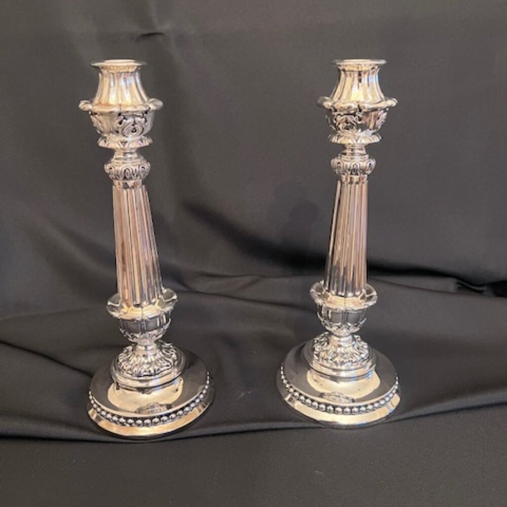 Godinger Silver Plated Candlesticks Pair #86051